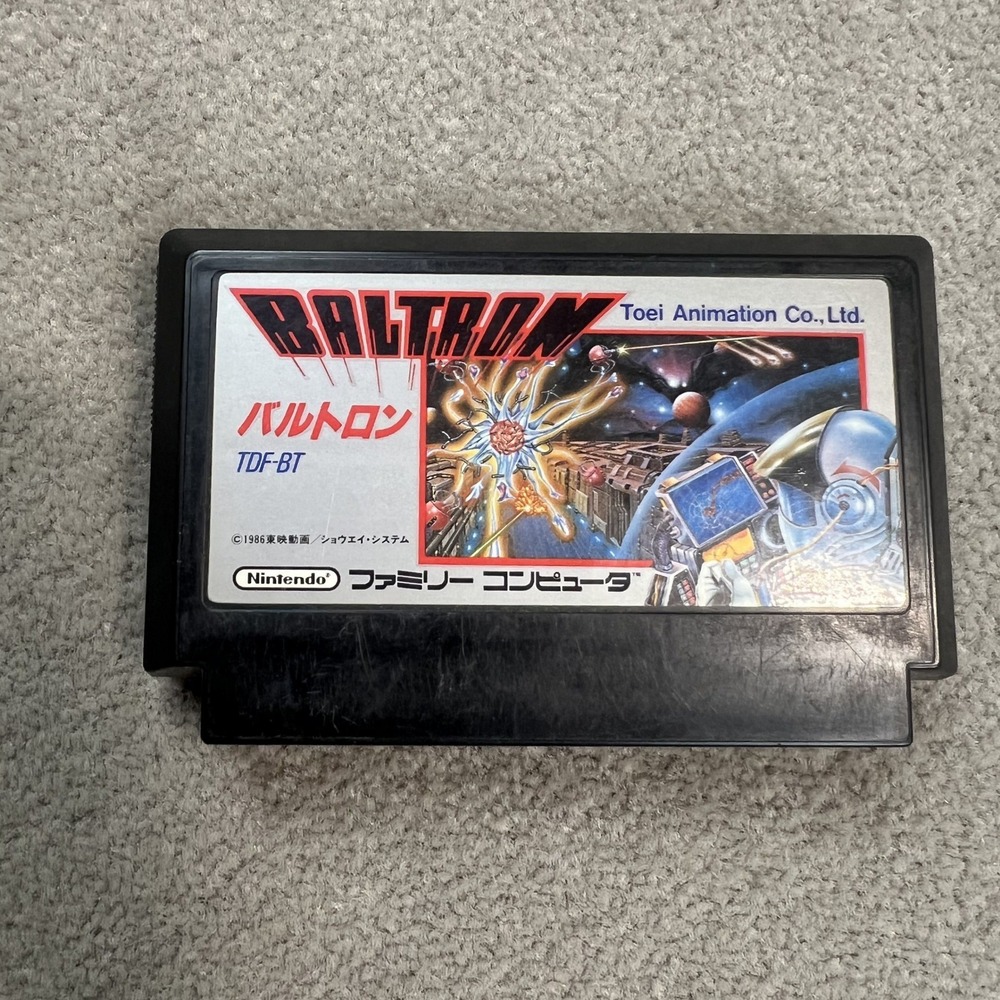 Nintendo Famicom Baltron Game Cartridge TDF-BT Toei Animation 1986 Japan Import